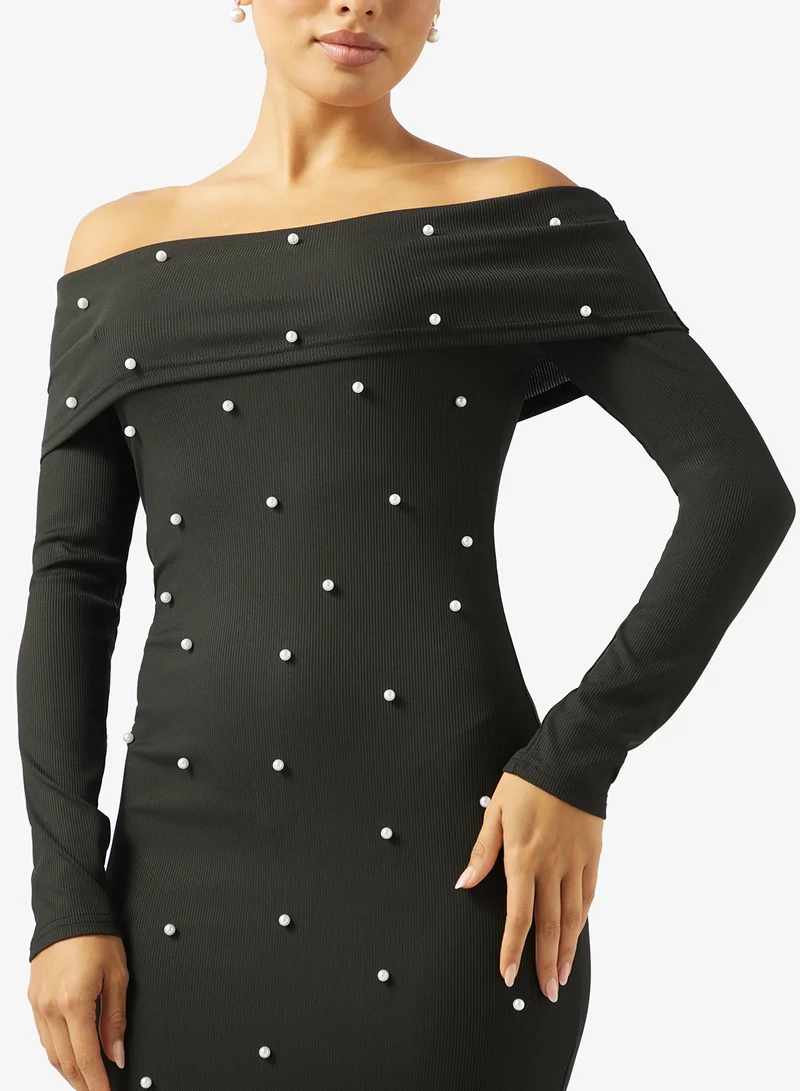 ELLA  Off Shoulder Shift Dress for Women | Best Price UAE